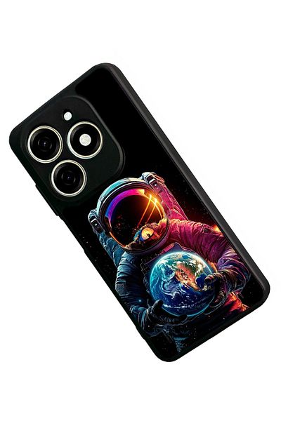 TECNO حافظة Spark 20C متوافقة مع اللون الأسود غير اللامع - سيليكون ناعم، واقي، غطاء ممتص للصدمات