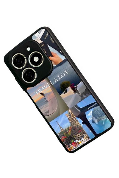 TECNO حافظة Spark 20 Matte Black المتوافقة - سيليكون ناعم، واقي، غطاء ممتص للصدمات