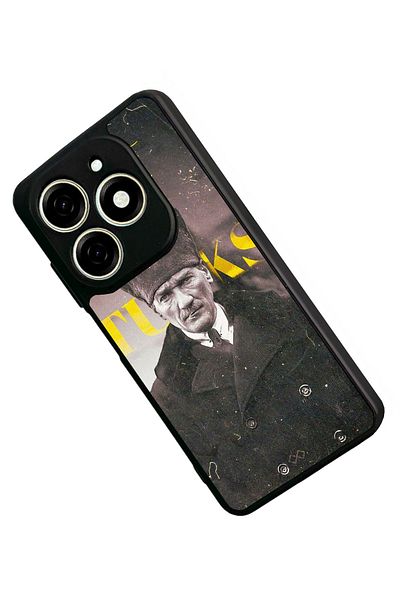 TECNO حافظة Spark 20 Matte Black المتوافقة - سيليكون ناعم، واقي، غطاء ممتص للصدمات