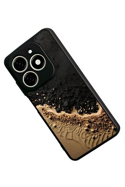 TECNO حافظة Spark 20 Matte Black المتوافقة - سيليكون ناعم، واقي، غطاء ممتص للصدمات