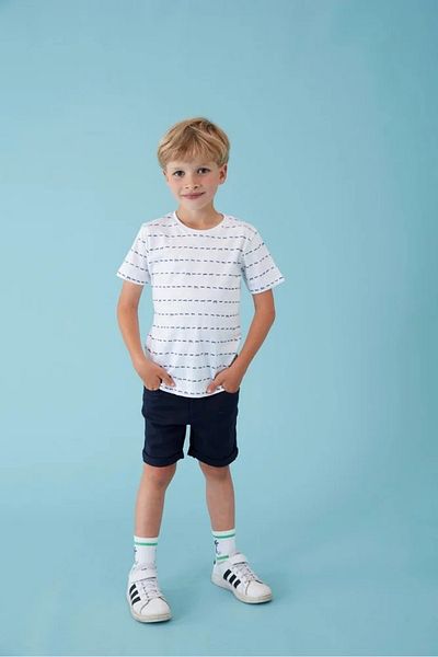 rois Baby Child 100% Cotton Dark Blue Shorts Casual Cut