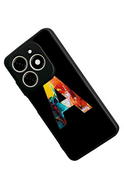 TECNO حافظة Spark 20 Matte Black المتوافقة - سيليكون ناعم، واقي، غطاء ممتص للصدمات
