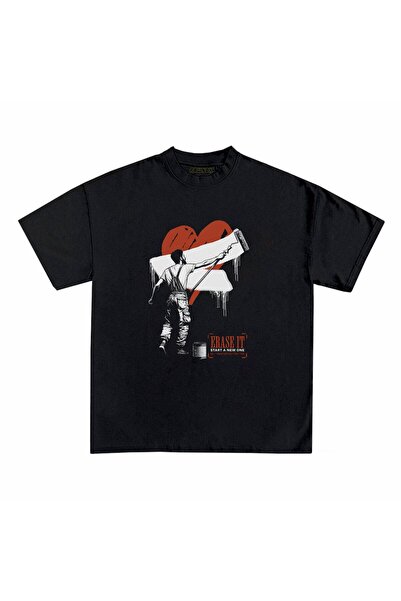 RawNox Unisex Loose Fit Special Erase It Printed Tshirt