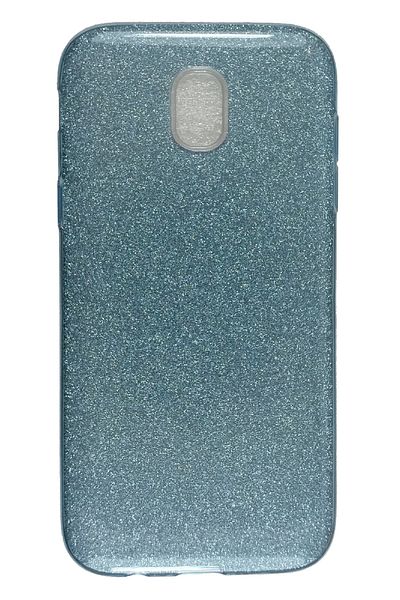 OEM Carcasă compatibilă cu Samsung Galaxy J7 (2017), J730, silicon cu sclipici, albastră