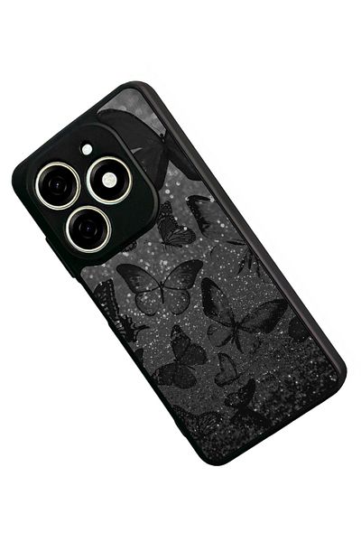 TECNO حافظة Spark 20 Matte Black المتوافقة - سيليكون ناعم، واقي، غطاء ممتص للصدمات