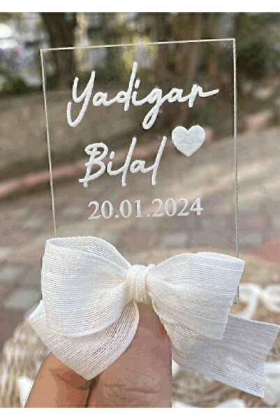 imzatasarım Söz Nişan Magnet Şeffaf Pleksi Hediyelik (10 ADET)