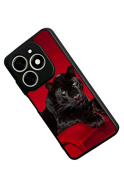 TECNO حافظة Spark 20 Matte Black المتوافقة - سيليكون ناعم، واقي، غطاء ممتص للصدمات