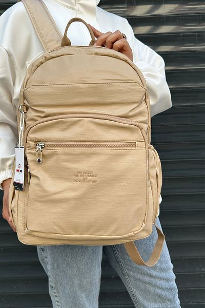 Just Polo Water Resistant Parachute Fabric Backpack (School, Paperwork, Computer, Laptop Bag)