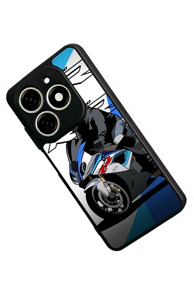 TECNO حافظة Spark 20C متوافقة مع اللون الأسود غير اللامع - سيليكون ناعم، واقي، غطاء ممتص للصدمات