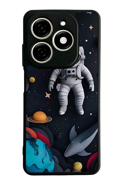 TECNO حافظة Spark 20 Matte Black المتوافقة - سيليكون ناعم، واقي، غطاء ممتص للصدمات