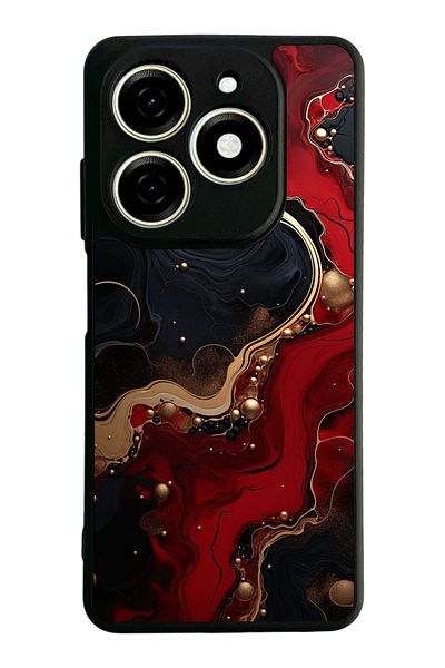 TECNO حافظة Spark 20 Matte Black المتوافقة - سيليكون ناعم، واقي، غطاء ممتص للصدمات