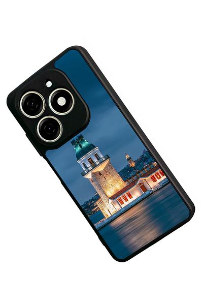 TECNO حافظة Spark 20C متوافقة مع اللون الأسود غير اللامع - سيليكون ناعم، واقي، غطاء ممتص للصدمات