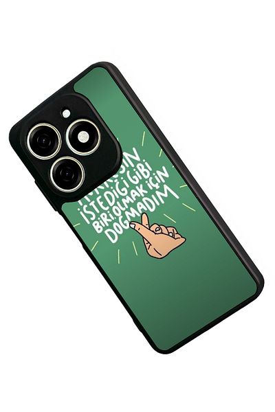TECNO حافظة Spark 20 Matte Black المتوافقة - سيليكون ناعم، واقي، غطاء ممتص للصدمات
