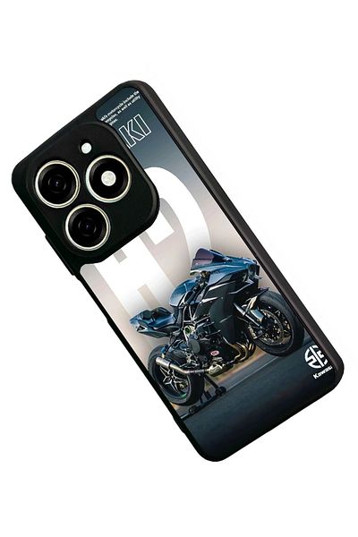 TECNO حافظة Spark 20C متوافقة مع اللون الأسود غير اللامع - سيليكون ناعم، واقي، غطاء ممتص للصدمات