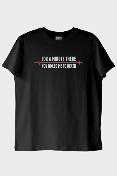 NUUGG You Bored Me to Death Design Printed Black T-Shirt (m / Black)