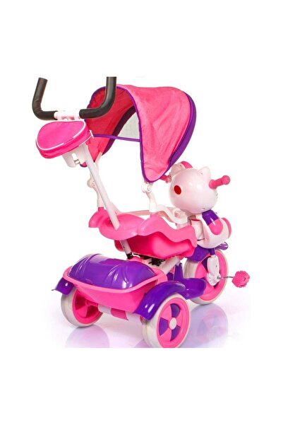 BabyHope İtmeli Bisiklet Ketty Tenteli 3 Teker Pembe