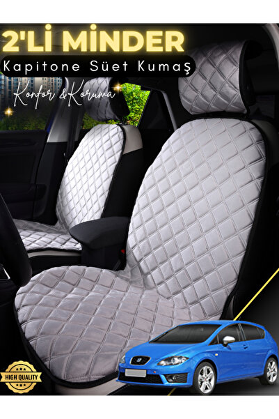 Generic Brand Seat Leon Compatible 2-Piece Suede Auto Seat Cushion |   Anti-S...