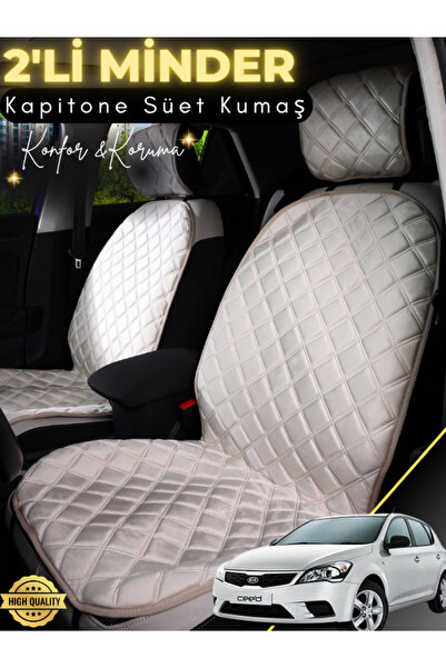 stiloto وسادة مقعد سيارة من جلد الغزال مكونة من قطعتين متوافقة مع كيا سيد |  ...