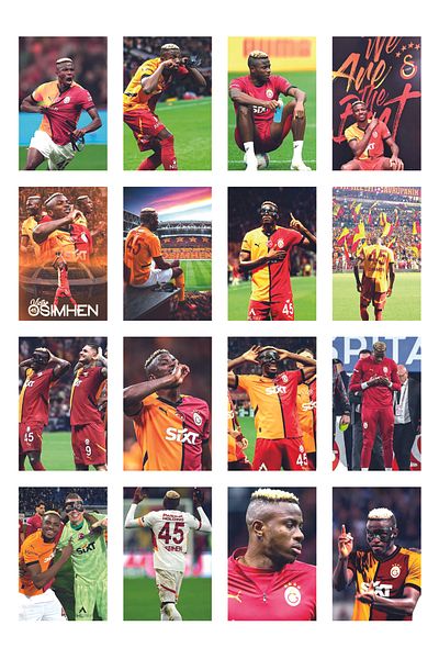 Metranya Osimen Photocard Set, 16 Pieces, Polaroid Photo Printing, Decorative Board Photo Card Fan