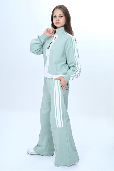 Jannock Σετ αθλητική φόρμα για κορίτσια με 2 κλωστές με μισό φερμουάρ, 100% βαμβακερή άνετη εφαρμογή