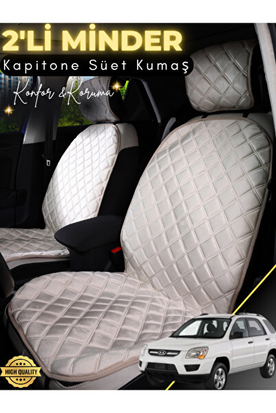 stiloto وسادة مقعد سيارة من جلد الغزال مكونة من قطعتين متوافقة مع كيا سبورتاج...