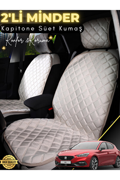 stiloto وسادة مقعد سيارة من جلد الغزال مكونة من قطعتين متوافقة مع سيارة سيات ...