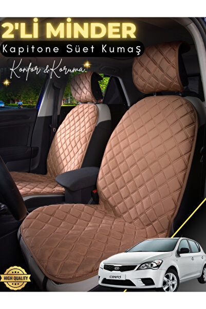 stiloto وسادة مقعد سيارة من جلد الغزال مكونة من قطعتين متوافقة مع كيا سيد |  ...