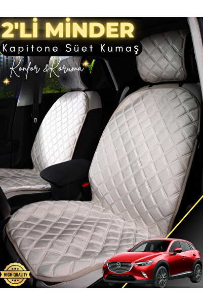 Figapp وسادة مقعد سيارة من جلد الغزال مكونة من قطعتين متوافقة مع Mazda Cx3 | ...