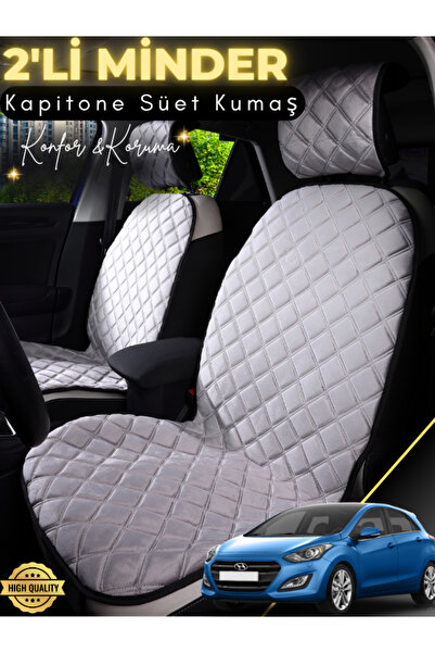 stiloto وسادة مقعد سيارة من جلد الغزال مكونة من قطعتين متوافقة مع Hyundai İ30...