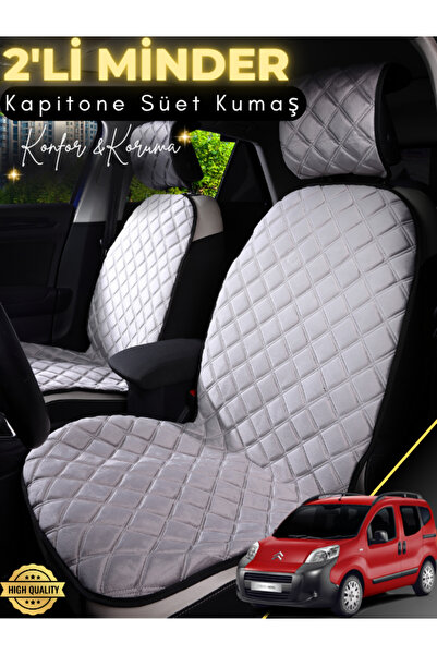 stiloto وسادة مقعد سيارة من جلد الغزال مكونة من قطعتين متوافقة مع سيتروين نيم...