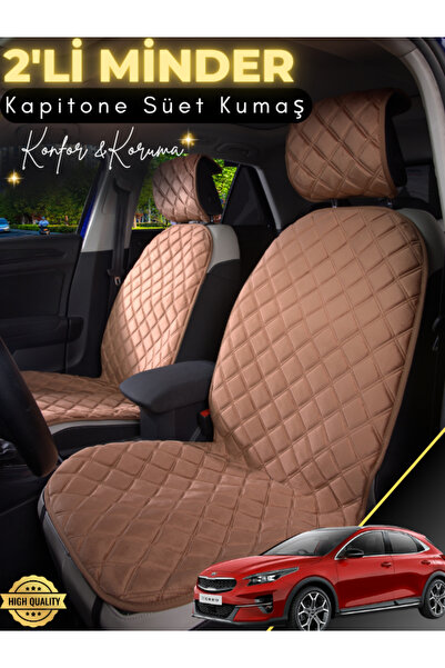 stiloto وسادة مقعد سيارة من جلد الغزال مكونة من قطعتين متوافقة مع Kia XCeed |...