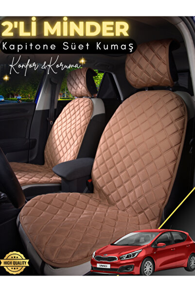 stiloto وسادة مقعد سيارة من جلد الغزال مكونة من قطعتين متوافقة مع كيا سيد |  ...