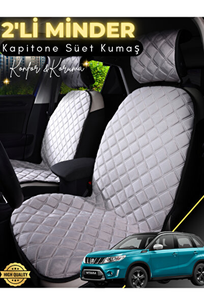 stiloto وسادة مقعد سيارة من جلد الغزال مكونة من قطعتين متوافقة مع سوزوكي فيتا...