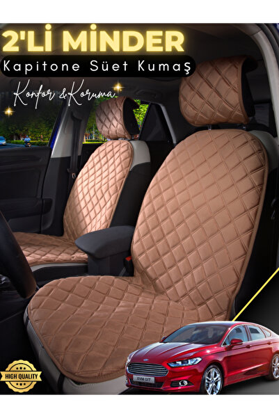 stiloto وسادة مقعد سيارة من جلد الغزال مكونة من قطعتين متوافقة مع سيارة فورد ...