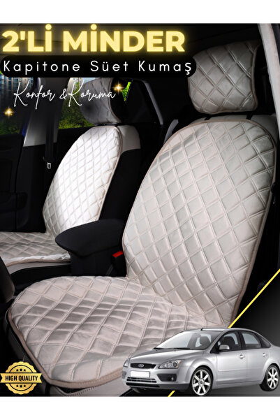 stiloto وسادة مقعد سيارة من جلد الغزال مكونة من قطعتين متوافقة مع سيارة فورد ...