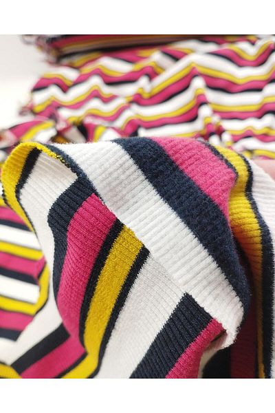 Kumaş Parça Transverse Striped Camisole Knitted Width: 100