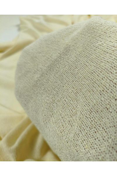 Kumaş Parça Knitted Knitwear in Cream Color (Width 150 cm X Length 150 cm)