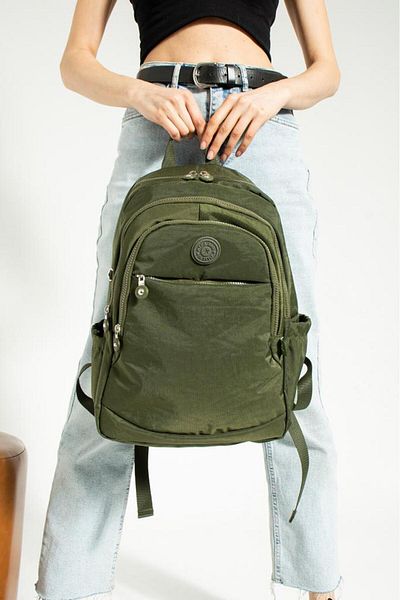 Baginn Unisex School Bag Clinker Fabric Daily Backpack Multi-Pocket Lightweight Rainproof 38*28 cm