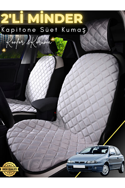 stiloto وسادة مقعد سيارة من جلد الغزال متوافقة مع فيات برافا مكونة من قطعتين ...