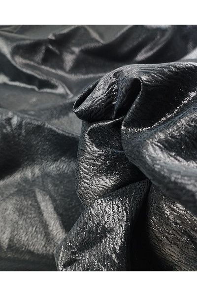 Kumaş Parça 49% Viscose 26% Metallic 25% Synthetic Anthracite Monorail Satin-Like Woven (Width 140 cm X Length 200 cm)