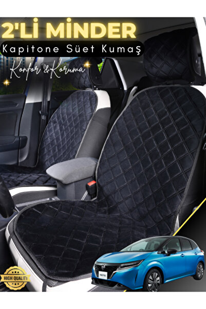 stiloto وسادة مقعد سيارة من جلد الغزال مكونة من قطعتين متوافقة مع نيسان نوت |...