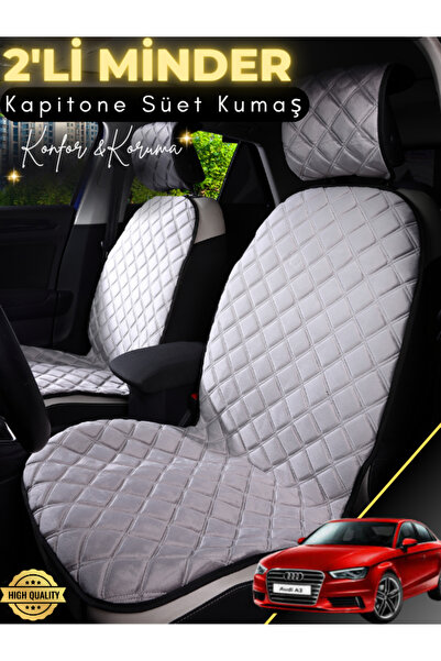 stiloto وسادة مقعد سيارة من جلد الغزال مكونة من قطعتين متوافقة مع سيارة أودي ...