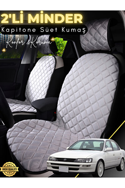 stiloto وسادة مقعد سيارة من جلد الغزال مكونة من قطعتين متوافقة مع Toyota Coro...