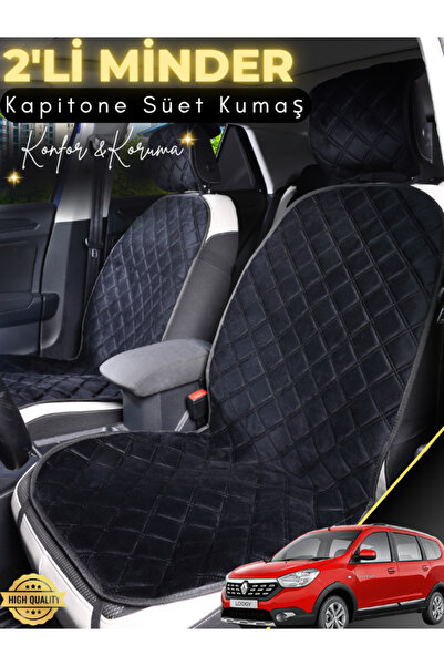 stiloto وسادة مقعد سيارة من جلد الغزال مكونة من قطعتين متوافقة مع Dacia Lodgy...