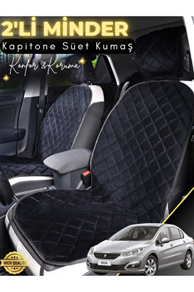 stiloto وسادة مقعد سيارة من جلد الغزال مكونة من قطعتين متوافقة مع بيجو 408 | ...