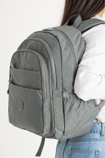 Baginn Unisex School Bag Clinker Fabric Backpack Multi-Pocket Lightweight Rainproof 42*30 cm