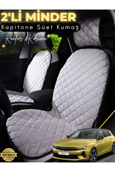 stiloto وسادة مقعد سيارة من جلد الغزال مكونة من قطعتين متوافقة مع أوبل أسترا ...