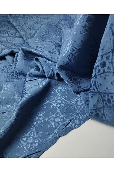 Kumaş Parça Satin Viscose in Gray Blue Color (Width 150 cm X Length 230 cm)