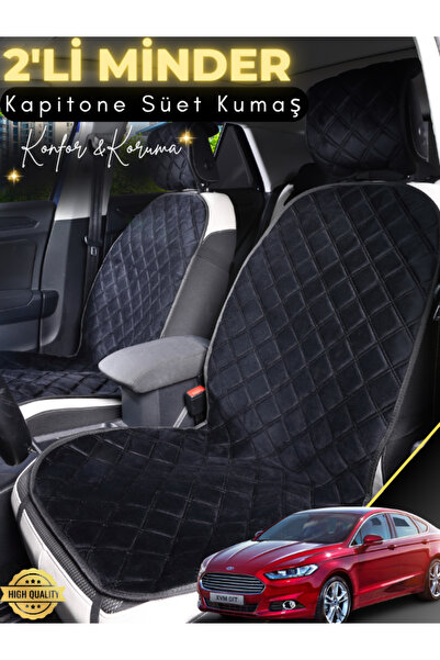 stiloto وسادة مقعد سيارة من جلد الغزال مكونة من قطعتين متوافقة مع سيارة فورد ...