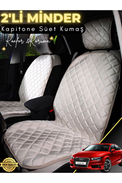 stiloto وسادة مقعد سيارة من جلد الغزال مكونة من قطعتين متوافقة مع سيارة أودي ...